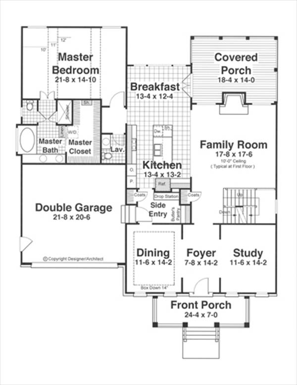 First Floor image of ROCKINGHAM House Plan